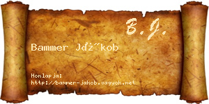Bammer Jákob névjegykártya